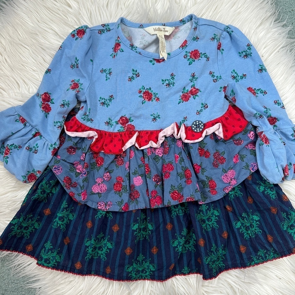 Matilda Jane tiered dress tunic size 4 // 2701